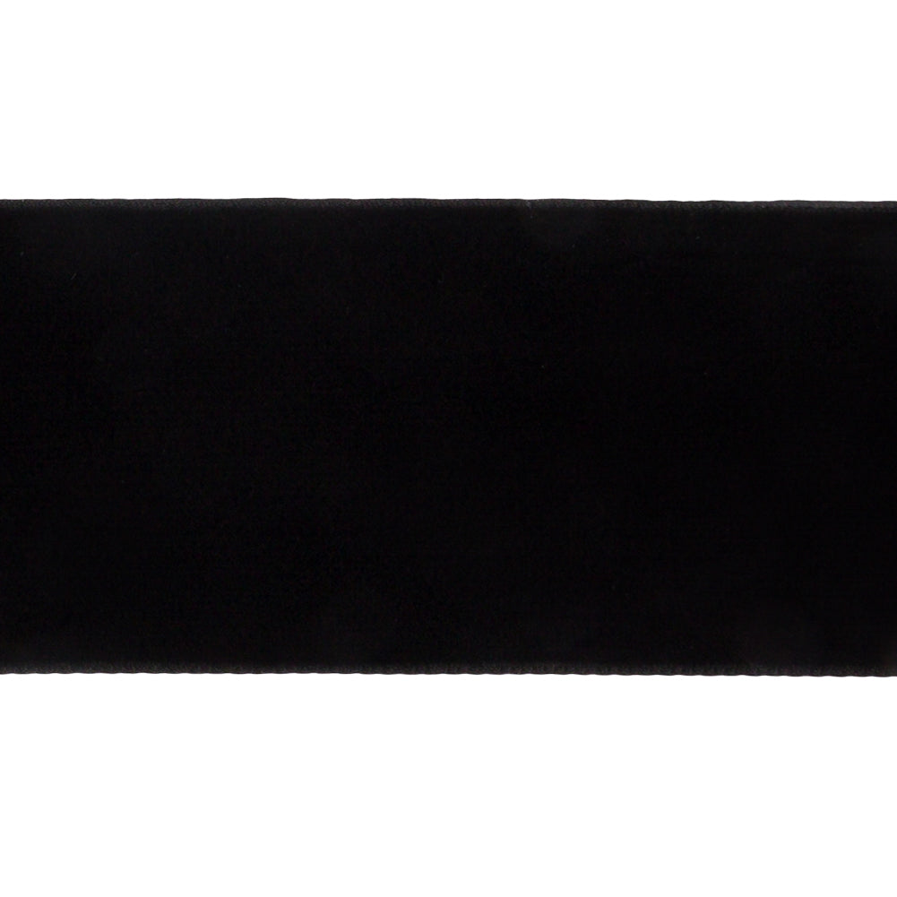 Japanese Black Rayon Velvet Ribbon - 1.5" Detail