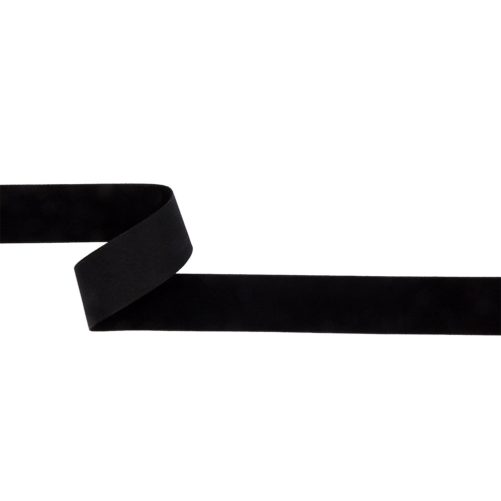 Japanese Black Rayon Velvet Ribbon - 1"