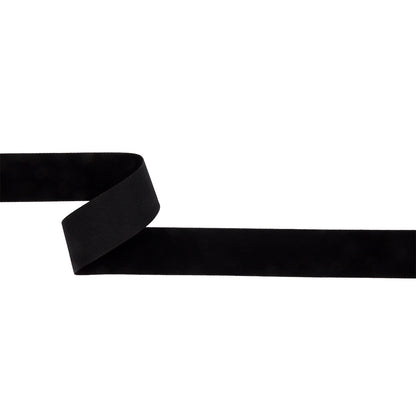 Japanese Black Rayon Velvet Ribbon - 1"