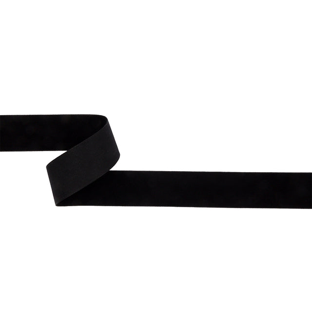Japanese Black Rayon Velvet Ribbon - 1"