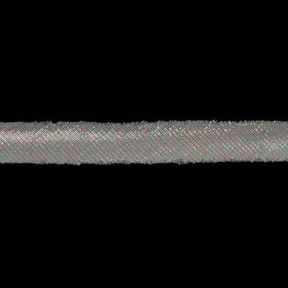 Metallic Iridescent White Bias Tape - 10mm Detail