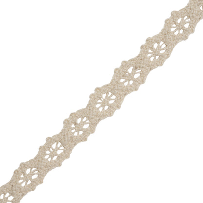 Natural Little Wheels Cotton Cluny Lace Trim - 0.625" Folded
