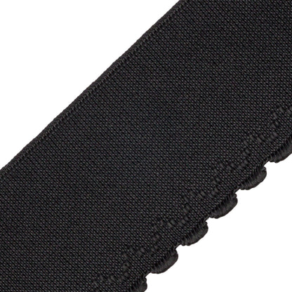 Black Scalloped Edge Elastic Trim - 1.875" Detail