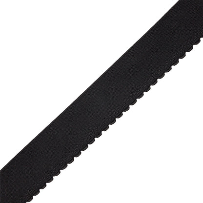 Black Scalloped Edge Elastic Trim - 1.875"