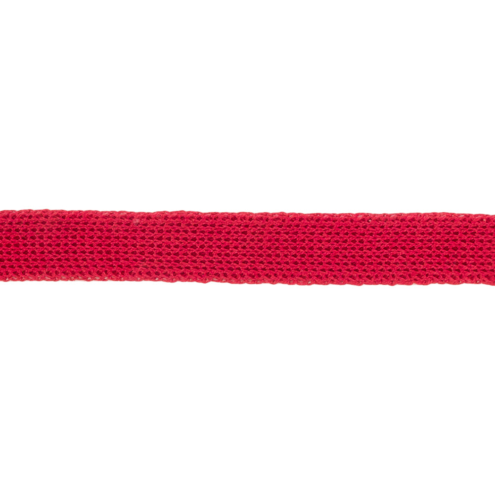 Carmine Cotton Knit Trim Tape - 0.375" Detail