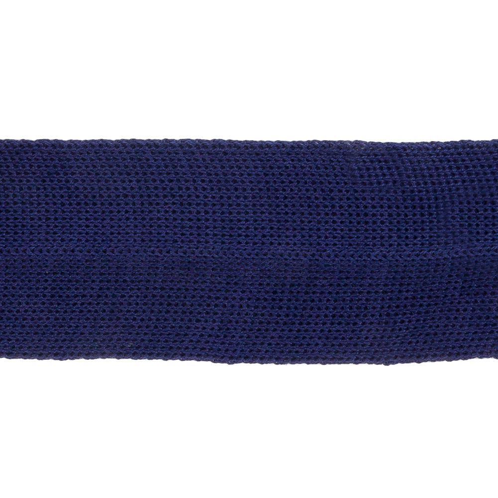 Navy Cotton Knit Foldover Trim - 1.25" Detail