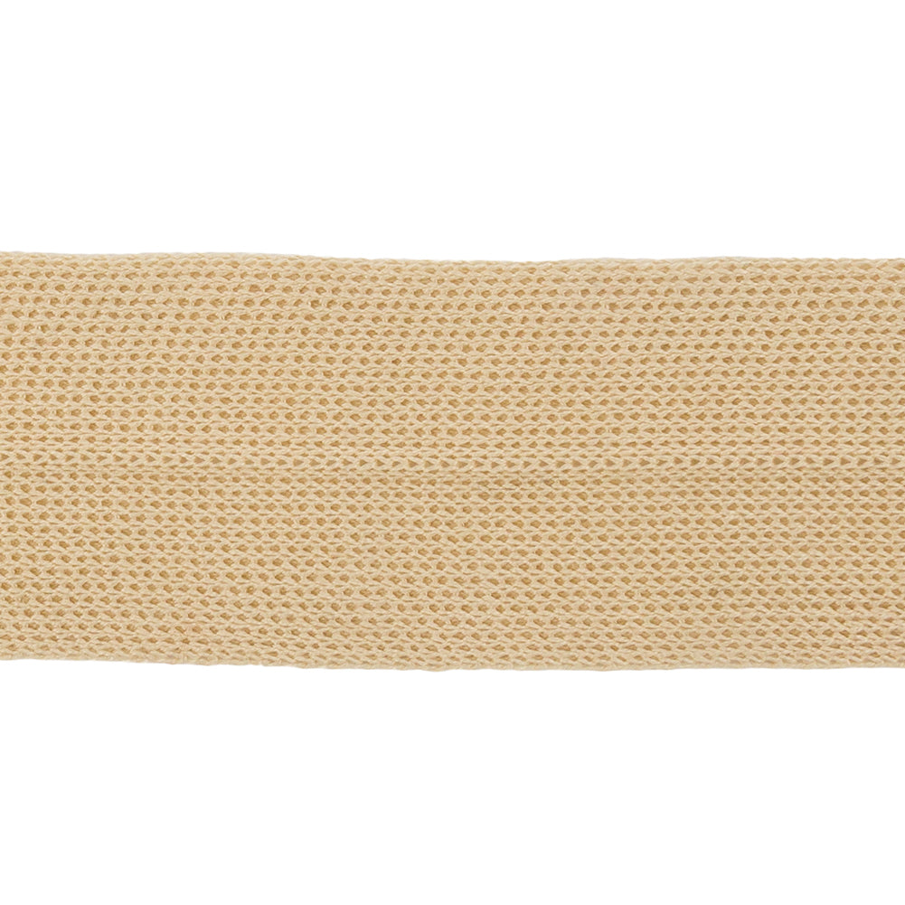 Khaki Cotton Knit Foldover Trim - 1.25" Detail