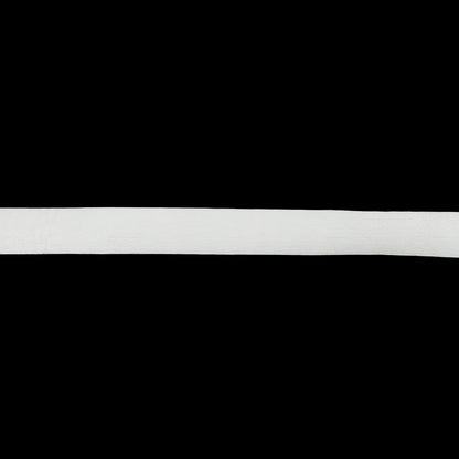 White Textured Faux Leather Tape Trim with Knit Back - 0.25" Detail