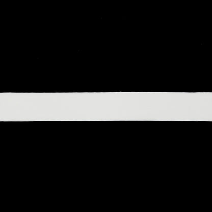 Snow White Glossy Faux Leather Tape Trim with Knit Back - 0.375" Detail