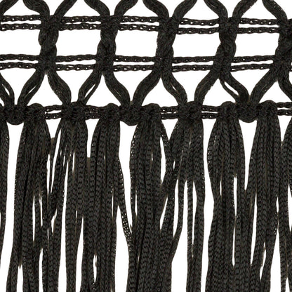 Black Lace Top Chainette Fringe - 4" Detail