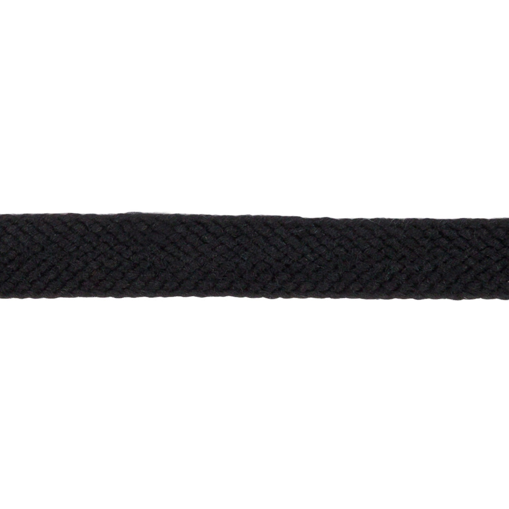 Black Wool Twill Tape - 0.5" Detail