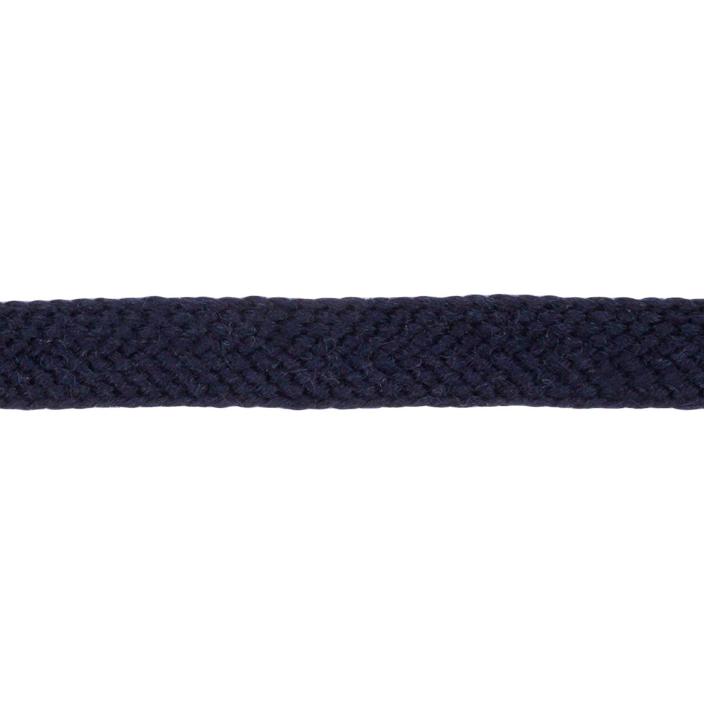 Midnight Wool Twill Tape - 0.5" Detail