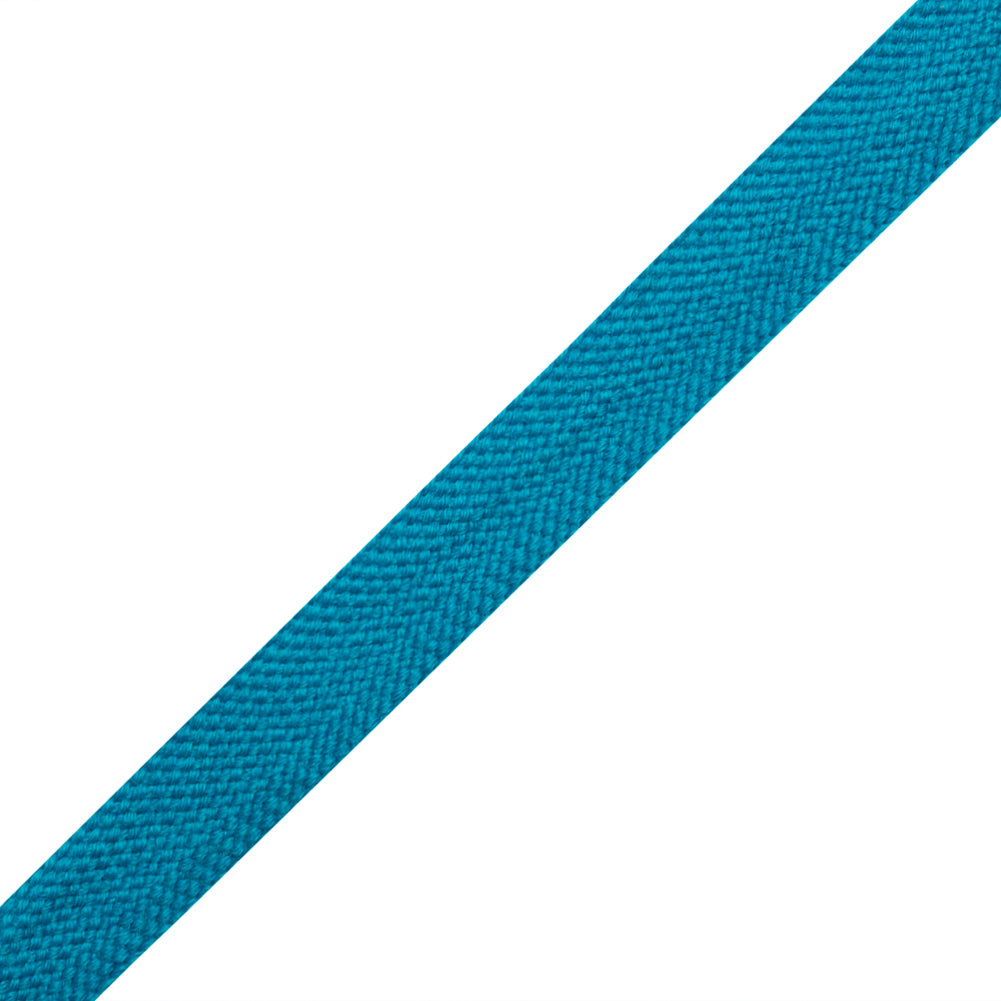 Turquoise Wool Braided Tape - 0.75" Folded