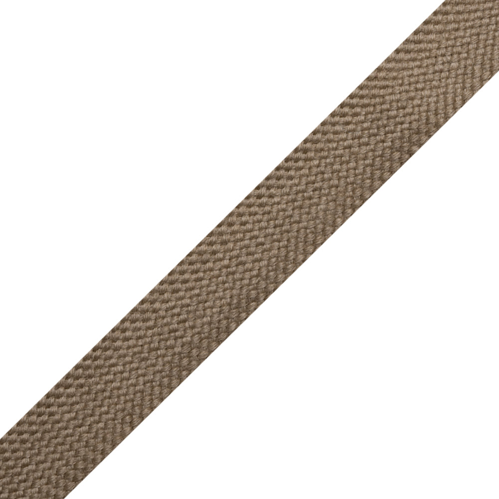 Coffee Wool Braided Tape - 0.75" Folded