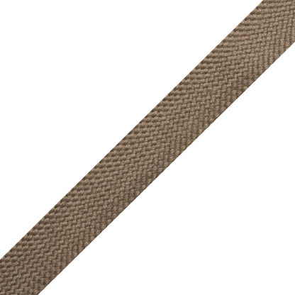 Coffee Wool Braided Tape - 0.75" Folded