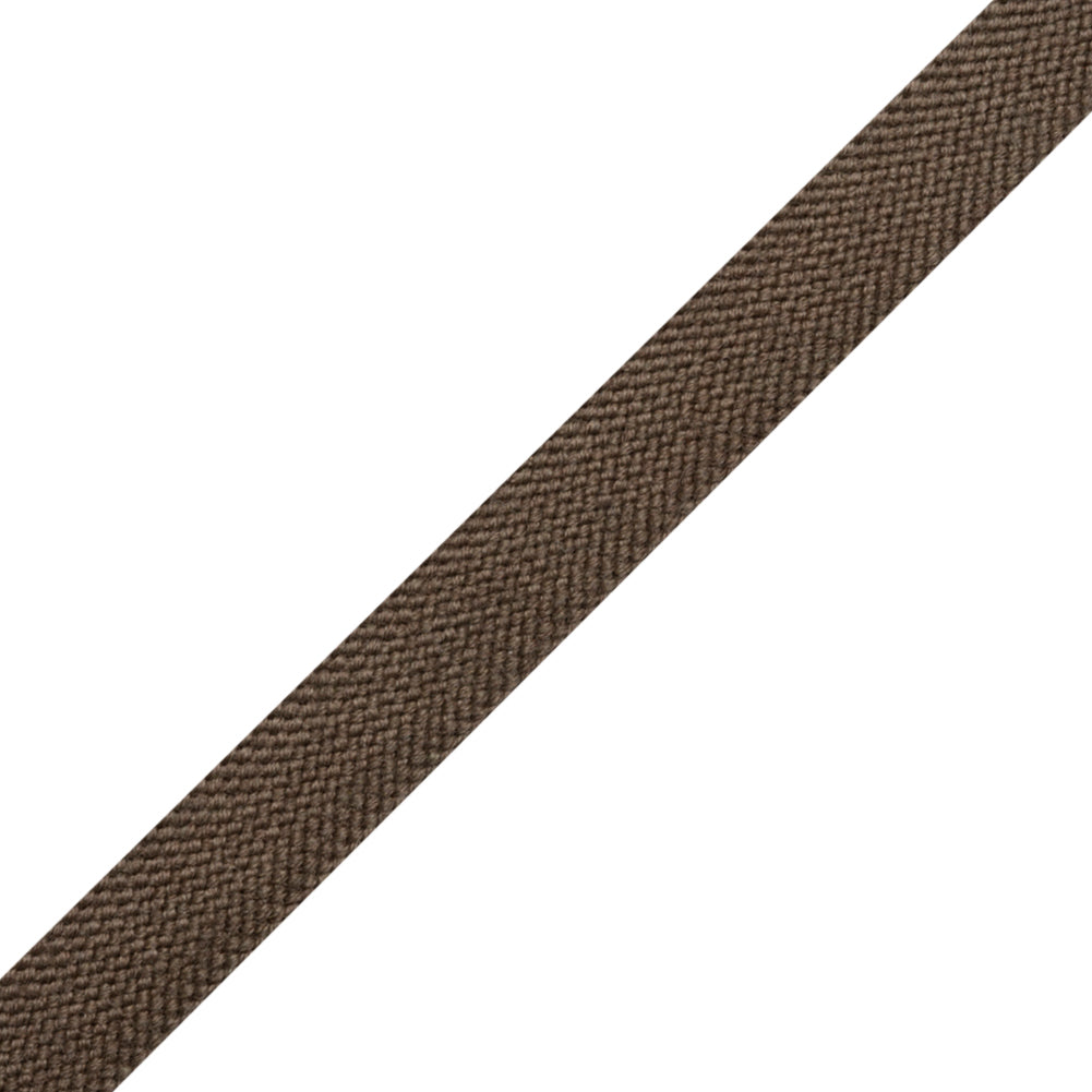 Mocha Wool Braided Tape - 0.75" Folded