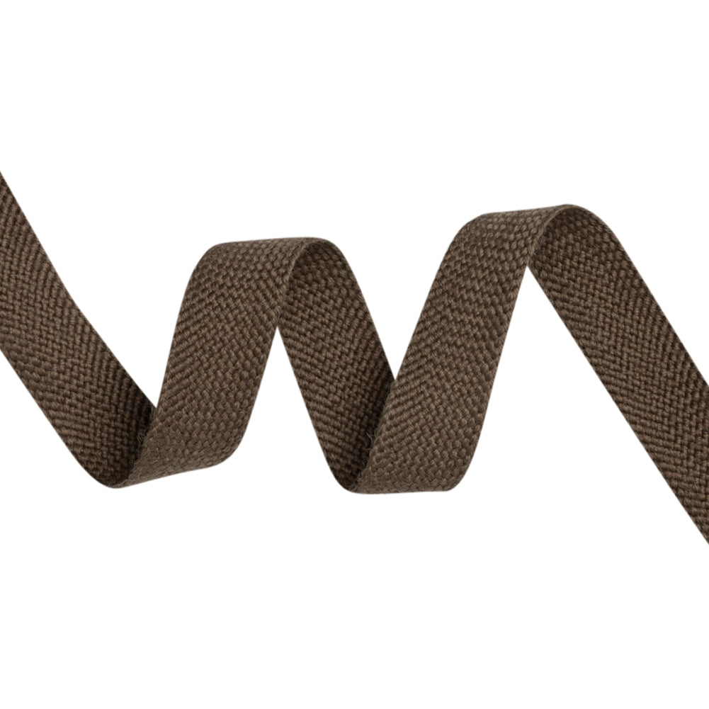 Mocha Wool Braided Tape - 0.75"