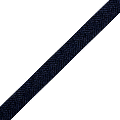 Navy Wool Braided Tape - 0.5" Folded
