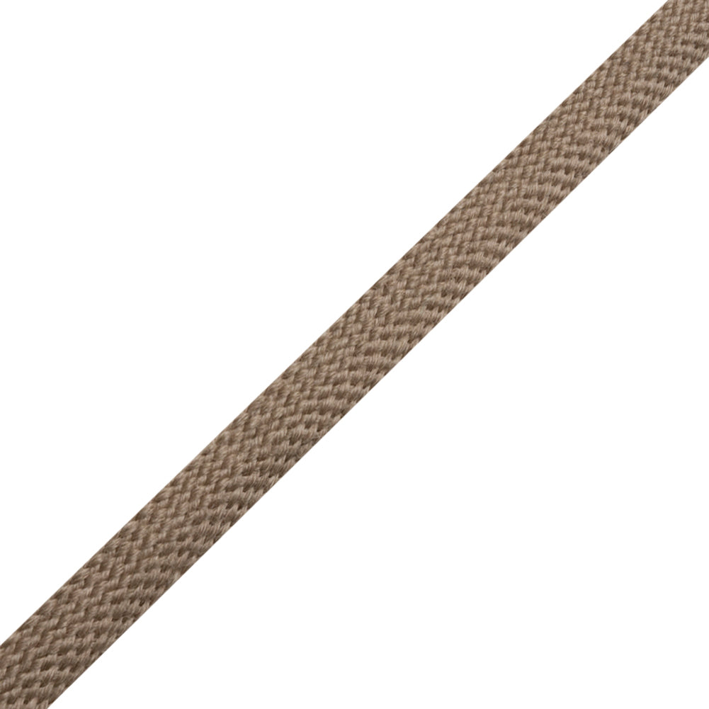 Coffee Wool Braided Tape - 0.5" Folded