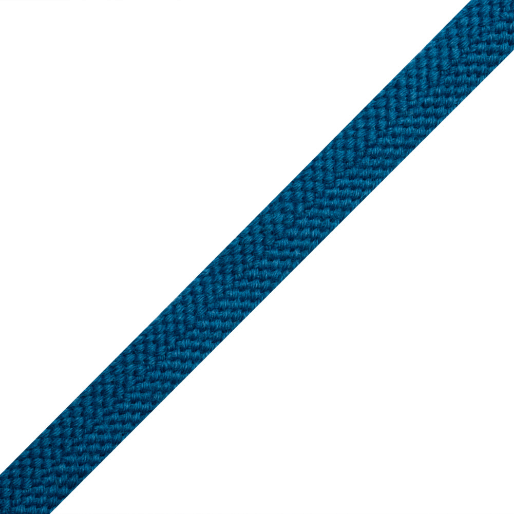 Teal Wool Braided Tape - 0.5" Folded