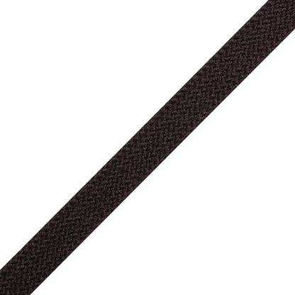 Chocolate Wool Braided Tape - 0.5" Folded