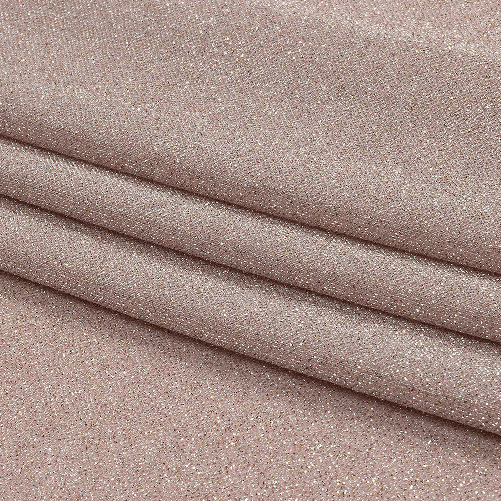 Nylon Knit with All-Over Glitter - Baby Pink - Sun Streams Collection - Folded
