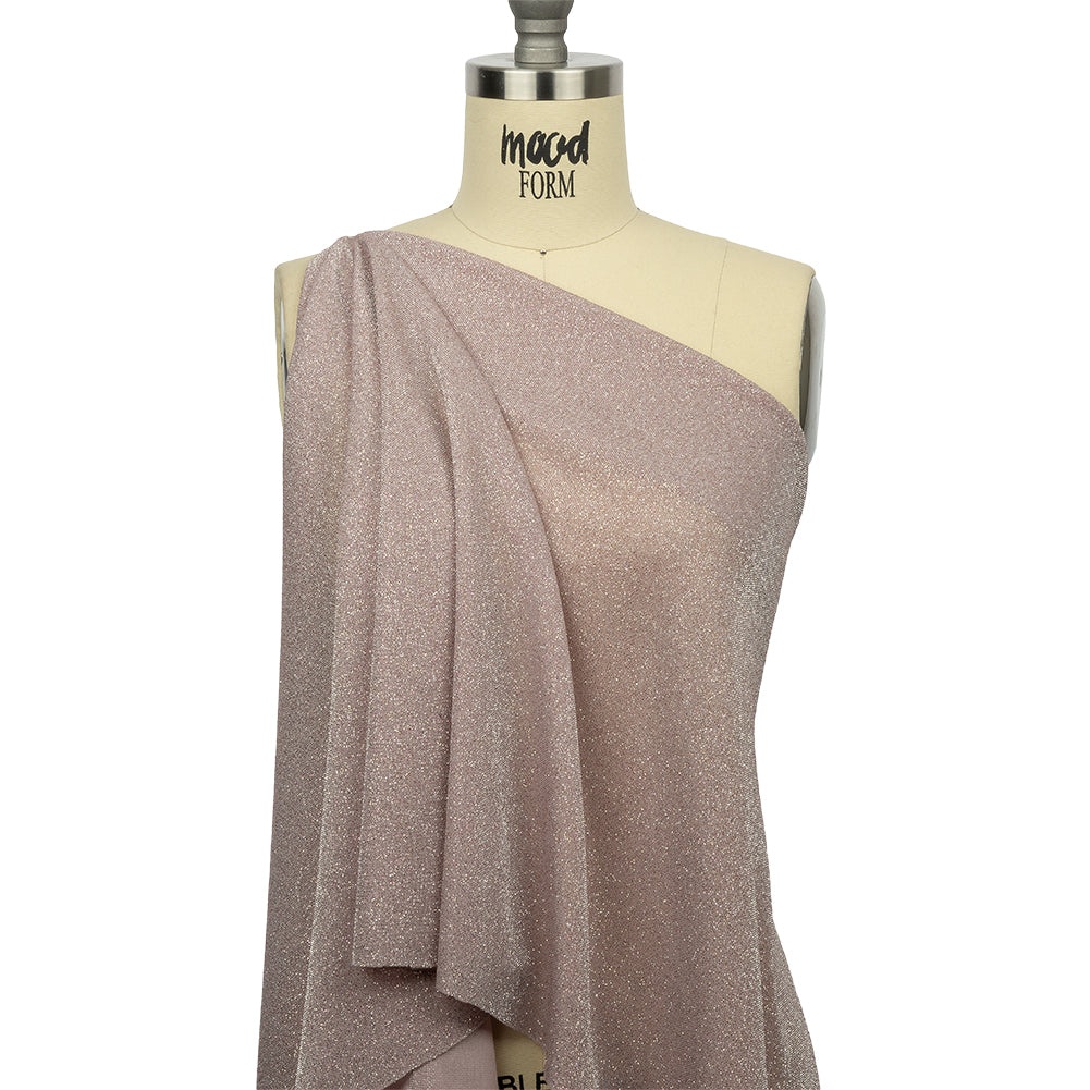Nylon Knit with All-Over Glitter - Baby Pink - Sun Streams Collection - Drape
