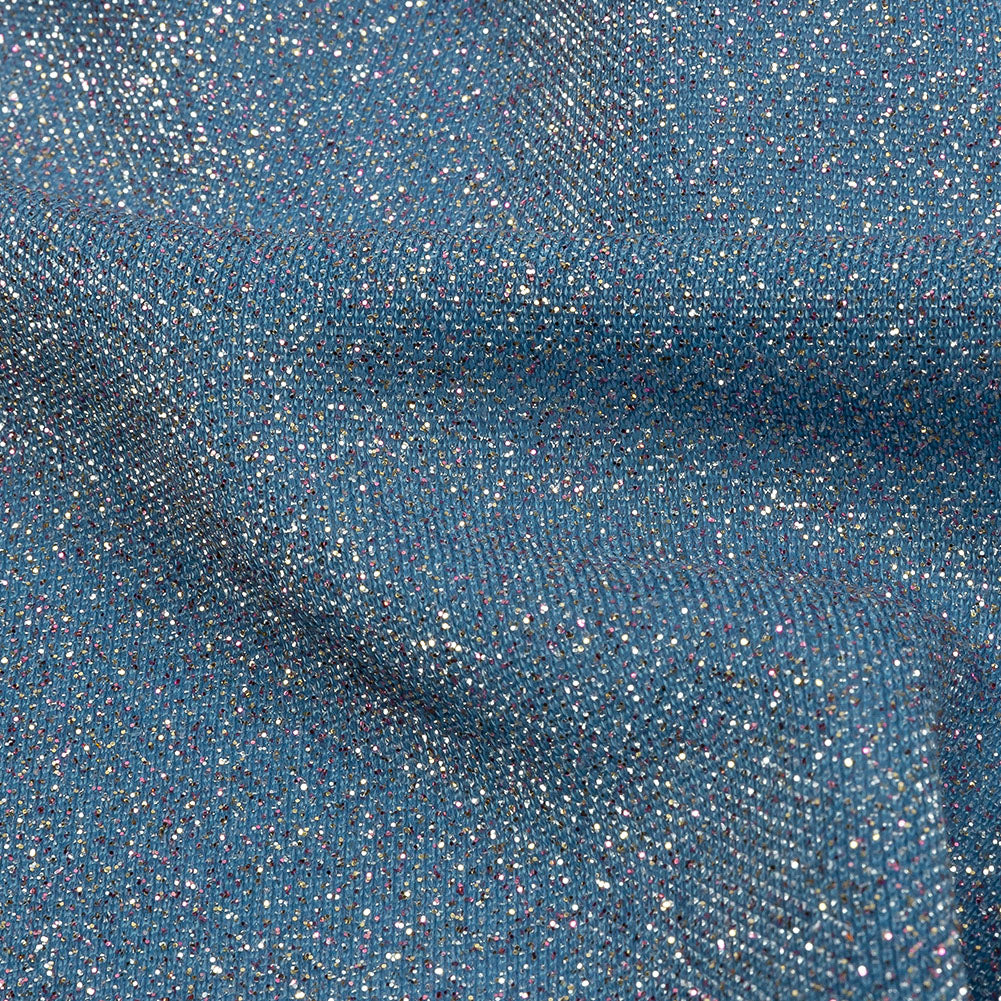 Nylon Knit with All-Over Glitter - Baby Blue - Sun Streams Collection - Detail