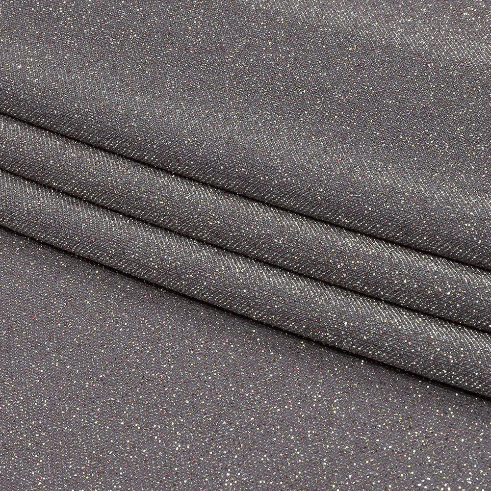 Nylon Knit with All-Over Glitter - Lilac and Silver - Sun Streams Collection - Folded