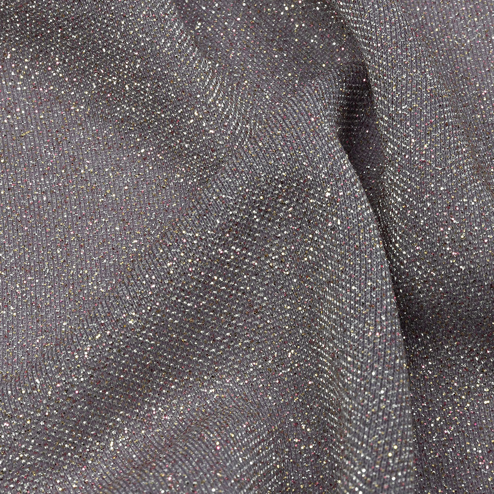 Nylon Knit with All-Over Glitter - Lilac and Silver - Sun Streams Collection - Detail