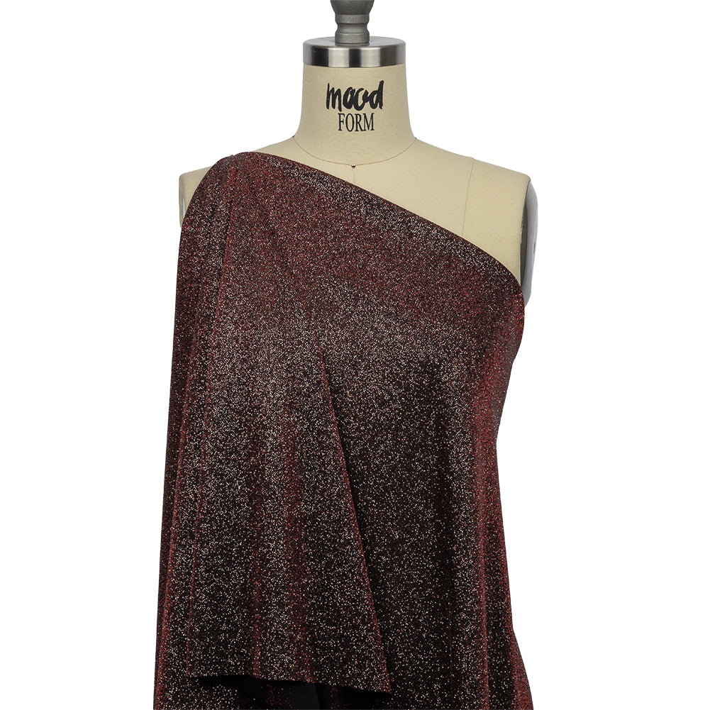 Nylon Knit with All-Over Glitter - Red - Sun Streams Collection - Drape