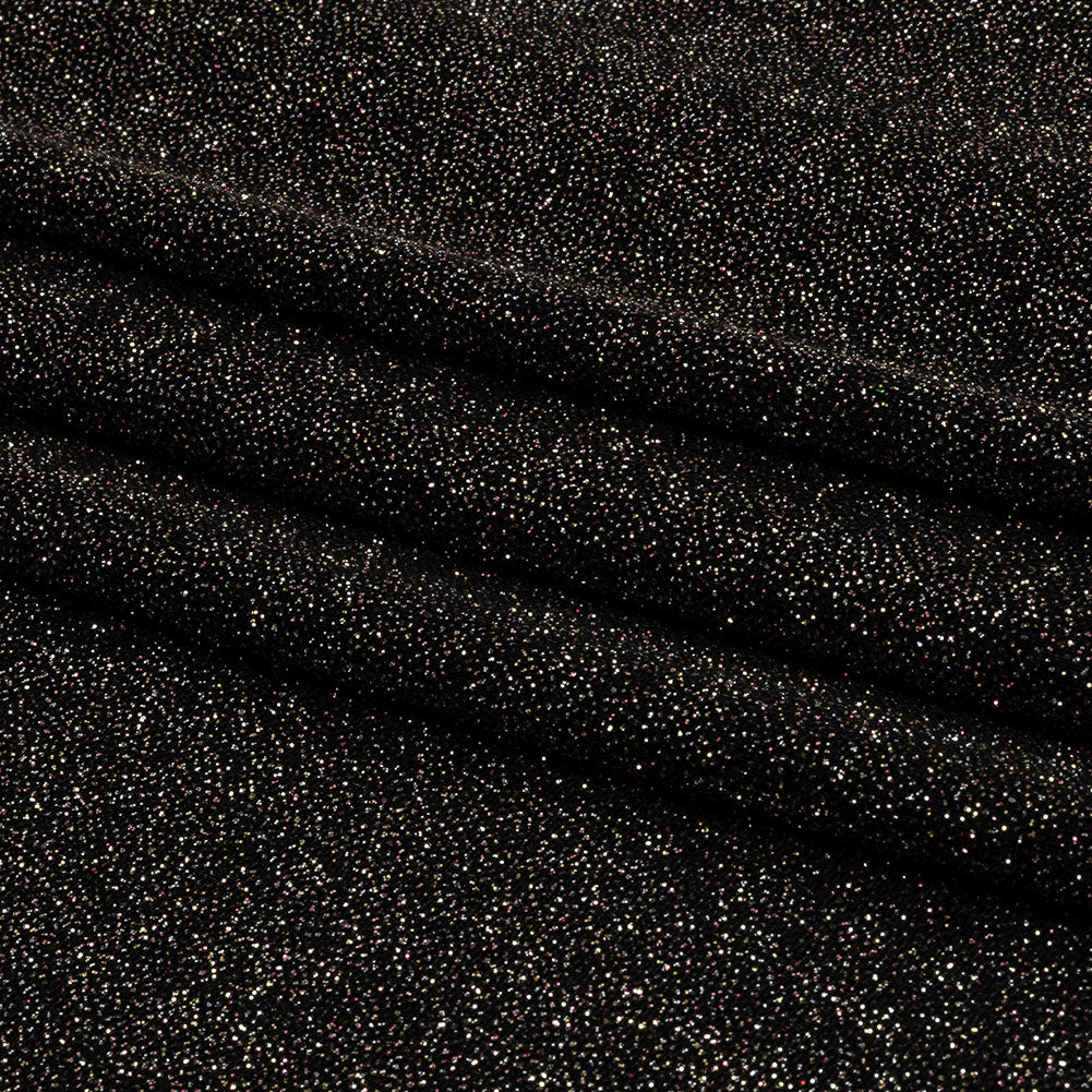 Nylon Knit with All-Over Glitter - Black - Sun Streams Collection - Folded
