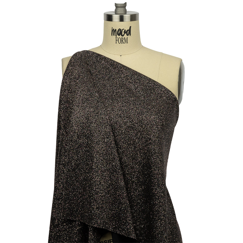 Nylon Knit with All-Over Glitter - Black - Sun Streams Collection - Drape