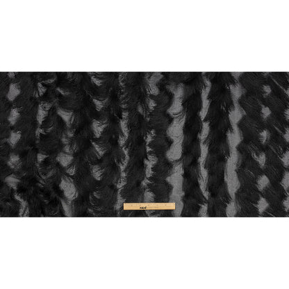 Black Zig Zag Fringe Mesh