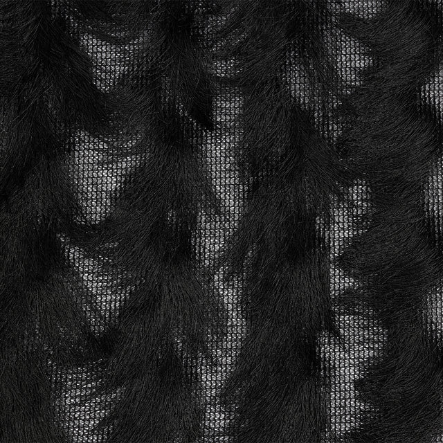 Black Zig Zag Fringe Mesh