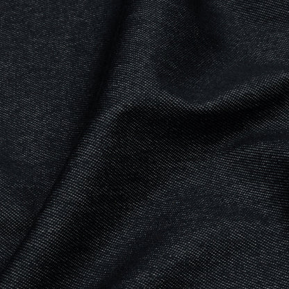 Indigo Stretch Cotton and Polyester Denim Knit Detail