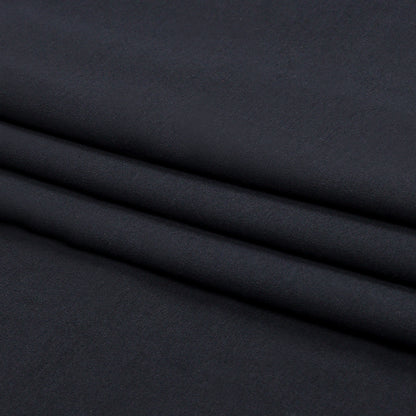 Black Stretch Rayon Interlock Knit Folded
