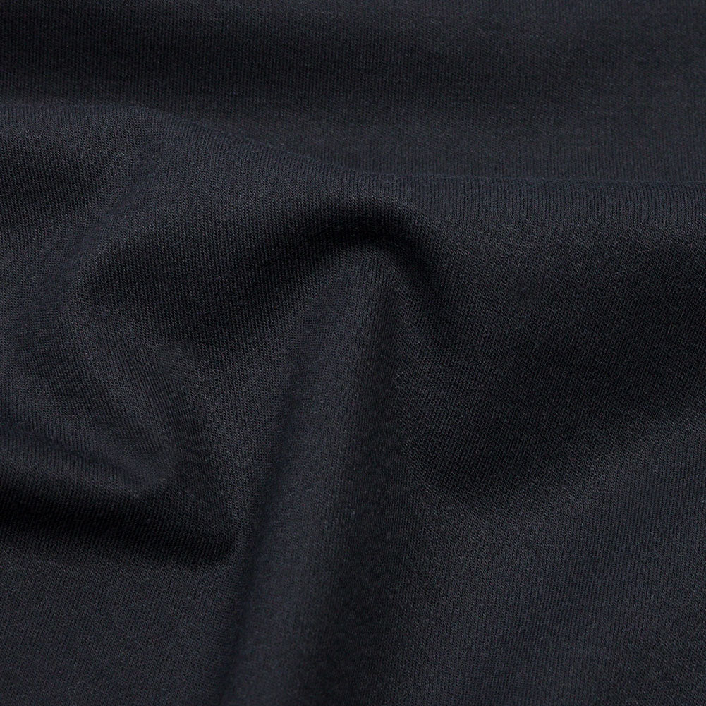 Black Stretch Rayon Interlock Knit Detail