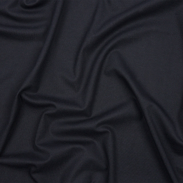 Black Stretch Rayon Interlock Knit