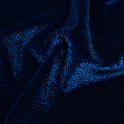 Stretch Polyester Velour - Royal Blue Detail