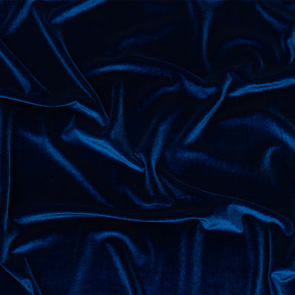 Stretch Polyester Velour - Royal Blue