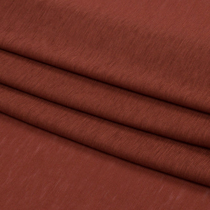 Terracotta Lightweight Cotton Jersey Folded
