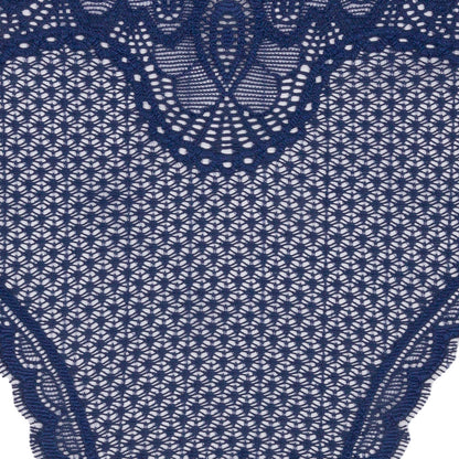 Navy Stretch Lace Panty Trim Panel - 10.25" x 14.25" Detail