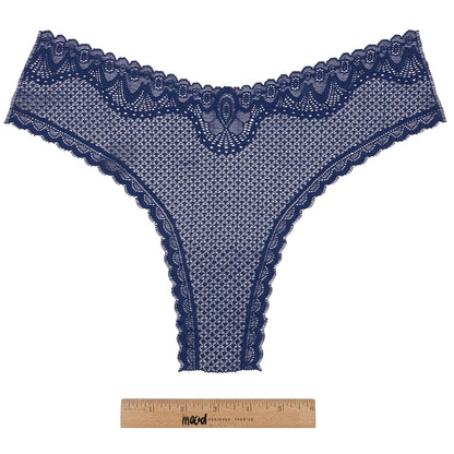 Navy Stretch Lace Panty Trim Panel - 10.25" x 14.25" Full