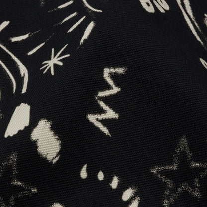 Stretch Cotton Canvas Print - Black and White Abstract Doodles - Mood Exclusive Universal Simplicity Detail