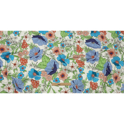 Mood Exclusive Blue Springing Up Stretch Cotton Sateen