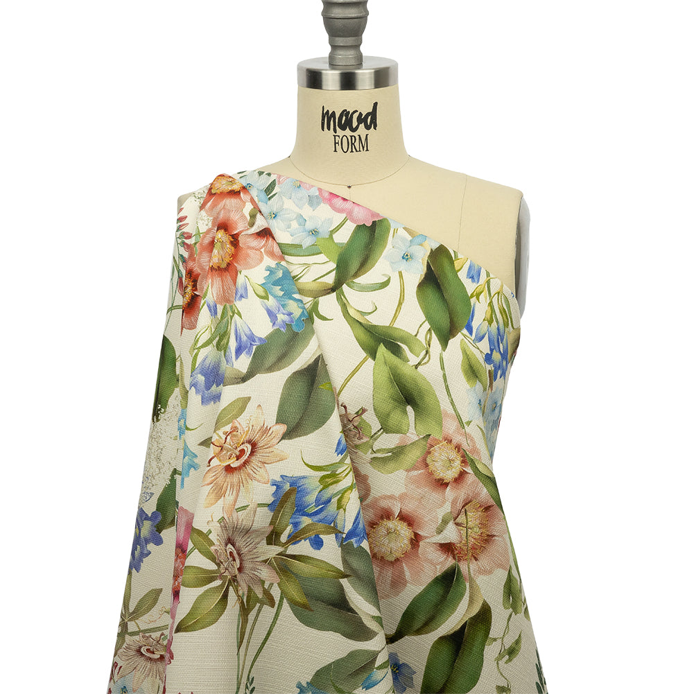 Mood Exclusive Cream Florist's Cuttings Stretch Cotton Woven - Drape