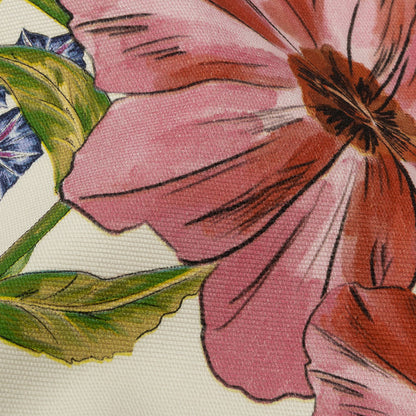 Stretch Cotton Canvas Print - Cream, Red, Yellow and Blue Floral - Mood Exclusive Lucid Dream