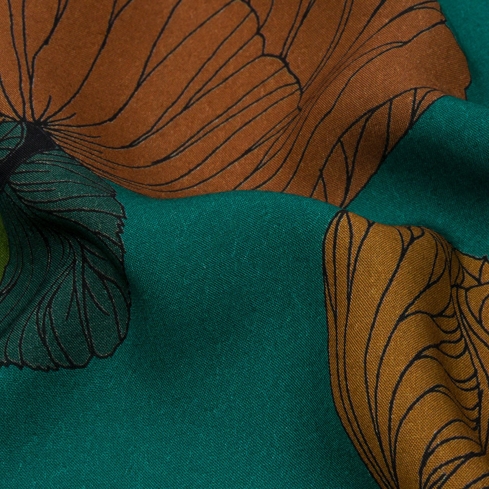 Mood Exclusive Jade How Gardens Grow Viscose Woven