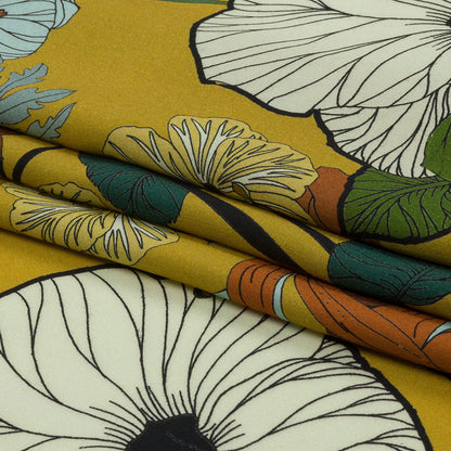 Mood Exclusive Yellow How Gardens Grow Viscose Woven